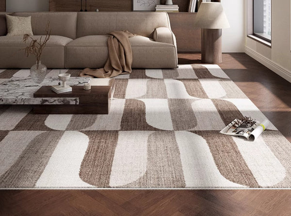 Abstract Modern Rugs for Living Room, Extra Large Modern Rugs under Dining Room Table, Contemporary Geometric Carpets, Contemporary Modern Rugs-HomePaintingDecor