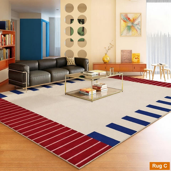 Living Room Contemporary Modern Rugs, Geometric Modern Rugs, Modern Carpets under Coffee Table, Colorful Modern Rugs for Bedroom-HomePaintingDecor