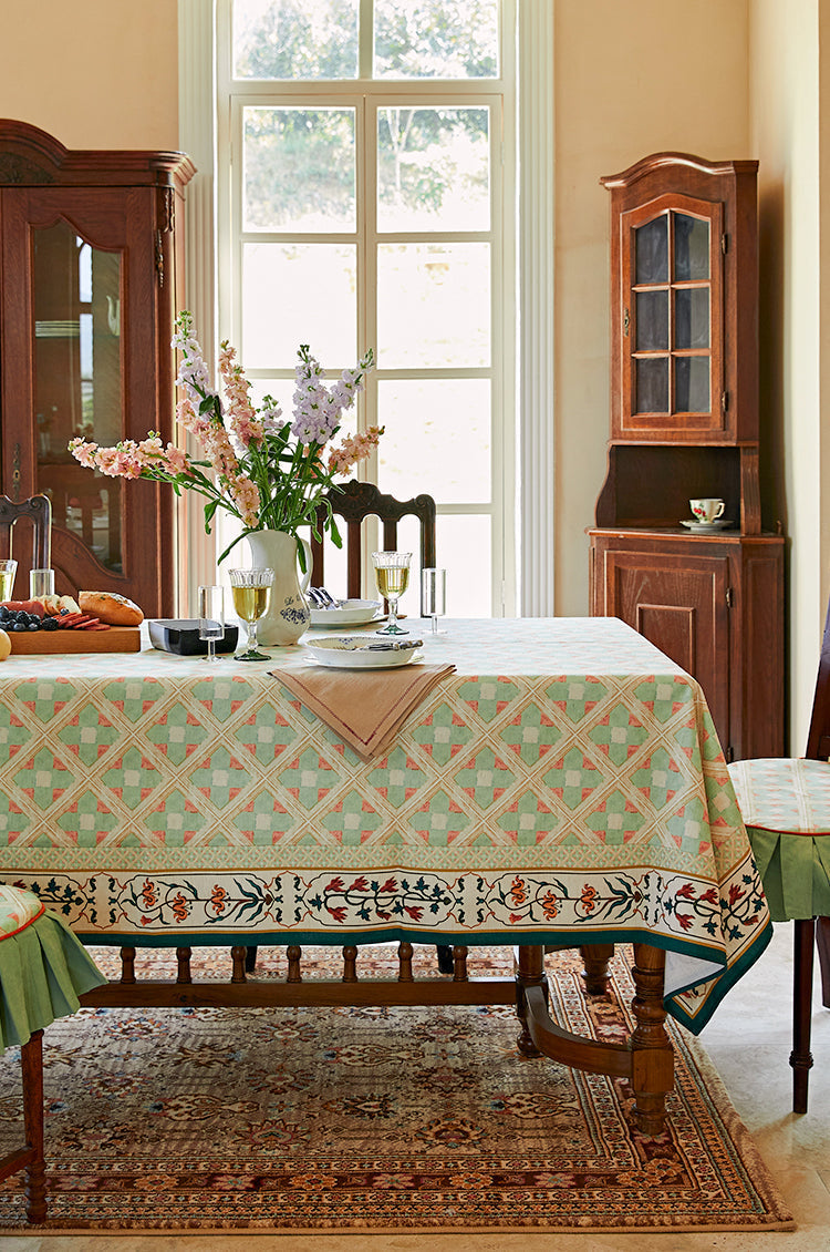Rectangle Tablecloth for Dining Room Table, British Mid Century Fiberflax Tablecloth, Square Tablecloth for Coffee Table, Farmhouse Table Cloth, Wedding Tablecloth, Waterproof Tablecloth-HomePaintingDecor