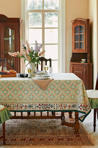 Rectangle Tablecloth for Dining Room Table, British Mid Century Fiberflax Tablecloth, Square Tablecloth for Coffee Table, Farmhouse Table Cloth, Wedding Tablecloth, Waterproof Tablecloth-HomePaintingDecor