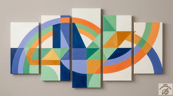 Abstract Acrylic Paintings, Original Modern Paintings, Geometric Contemporary Art, Hand Painted Canvas Art-HomePaintingDecor