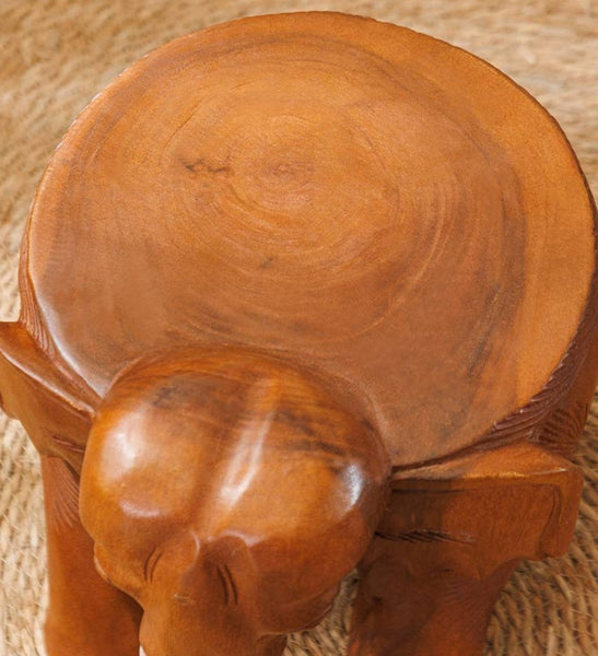 Dining Table Stool, Handmade Solid Wood low Stool, Elephant Wooden Stool, Elephant Sofa Stool, Creative Shoe-changing Stool-HomePaintingDecor