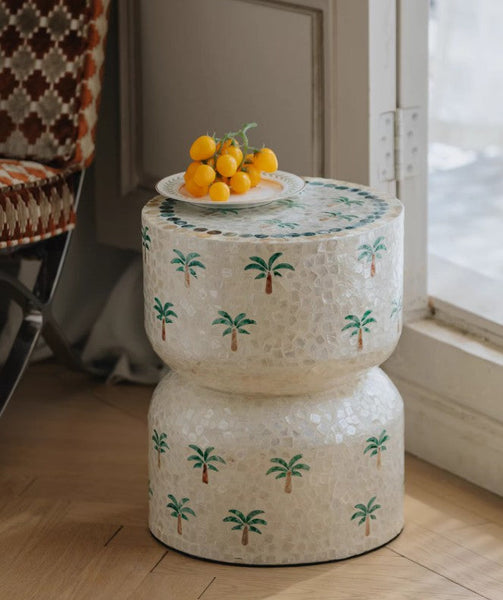 Contemporary Bedside Table, Bedside Small Side Table, Creative Coffee Table, Elegant Small End Table, Modern Side Table, Contemporary Side Table, Portable Casual Side Table, Shell Small Sofa Side Table-HomePaintingDecor