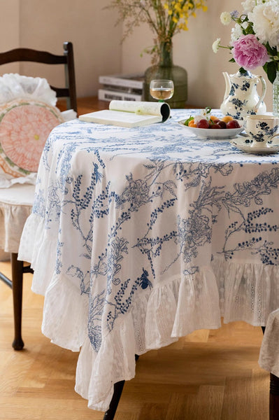 Wild Bee embroidery Tablecloth for Home Decoration, Rectangle Tablecloth for Dining Room Table, Square Tablecloth for Round Table-HomePaintingDecor