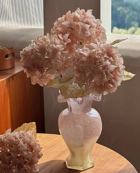 Water Holding Flower Vases, Glass Bud Vases, Bouquet Flower Vase, Vintage Glass Flower Vases, Handmade Flower Vases on Table-HomePaintingDecor