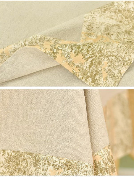 Modern Tablecloth for Kitchen, Cotton and Linen Rectangle Table Covers for Dining Room Table, Square Tablecloth for Coffee Table-HomePaintingDecor