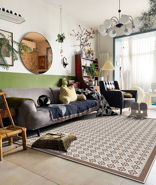 Mid Century Contemporary Modern Rugs for Living Room, Modern Rug Placement Ideas for Dining Room, Large Modern Rugs for Bedroom-HomePaintingDecor