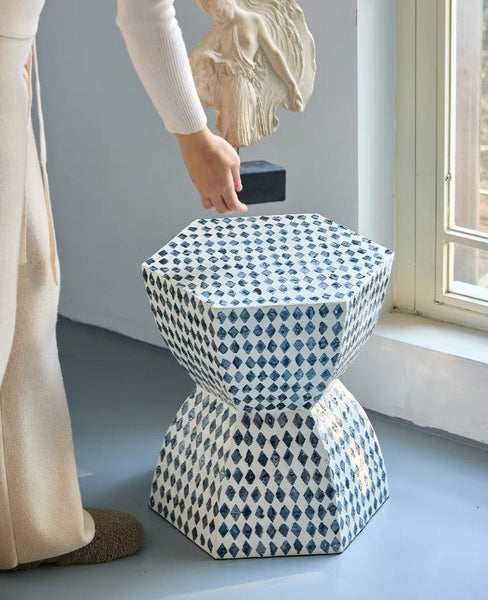 Small End Table, Modern Side Table, Bedside Small Side Table, Contemporary Bedside Table, Shell Small Sofa Side Table, Portable Casual Side Table, Creative Coffee Table, Contemporary Side Table-HomePaintingDecor