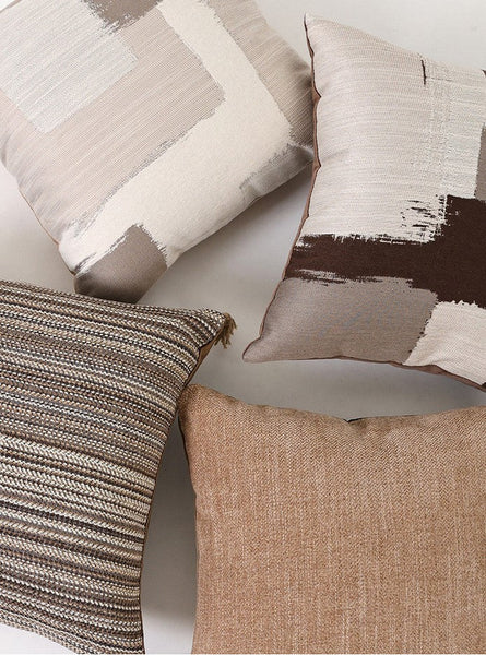 Geometric Modern Sofa Pillows, Abstract Decorative Pillows for Couch, Contemporary Throw Pillows, Modern Pillows for Bedroom, Modern Sofa Pillows-HomePaintingDecor