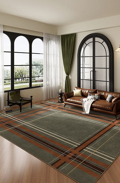 Unique Modern Rugs for Bedroom, Mid Century Modern Rugs, Colorful Geometric Rugs for Dining Room, Colorful Absract Rugs for Living Room-HomePaintingDecor