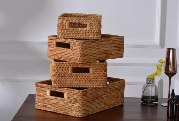 Storage Basket for Shelves, Rectangle Storage Basket for Toys, Storage Baskets for Bathroom, Kitchen Storage Baskets-HomePaintingDecor