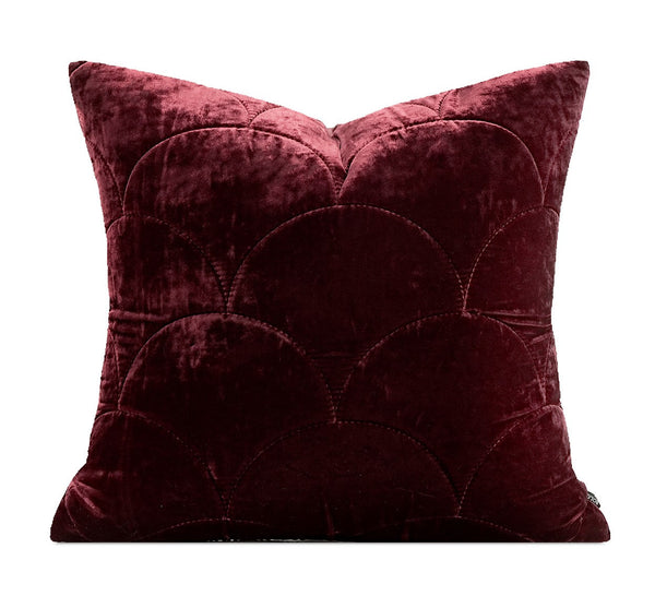 Modern Pillows for Couch, Red Decorative Pillow Covers, Decorative Throw Pillows for Living Room, Large Modern Sofa Pillows-HomePaintingDecor