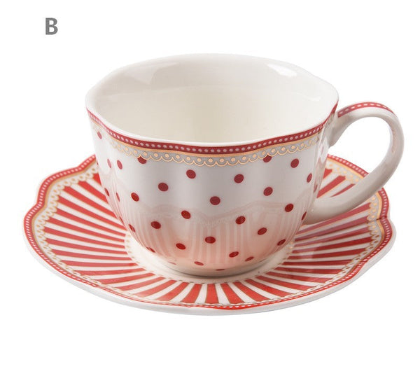 Creative Porcelain Tea Cup Saucer Set, Elegant Modern Ceramic Coffee Cups, Unique Porcelain Cup and Saucer, Afternoon British Tea Cups-HomePaintingDecor