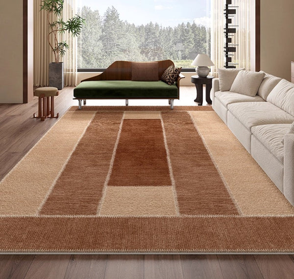 Abstract Modern Carpets for Living Room, Modern Rugs for Dining Room, Contemporary Rugs for Bedroom, Mid Century Modern Rugs Next to Bed-HomePaintingDecor