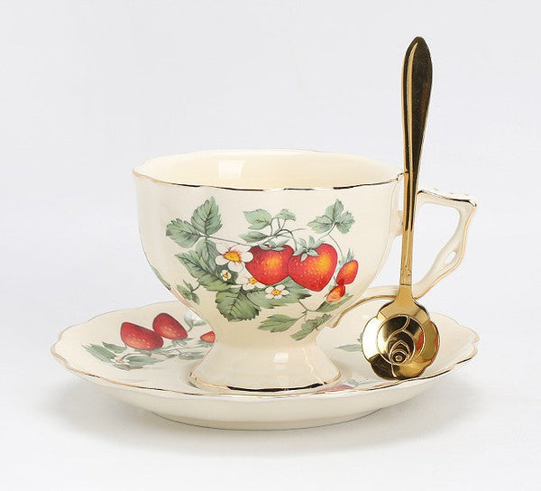 Beautiful British Tea Cups, Bone China Porcelain Tea Cup Set, Traditional English Tea Cups and Saucers, Unique Ceramic Coffee Cups-HomePaintingDecor