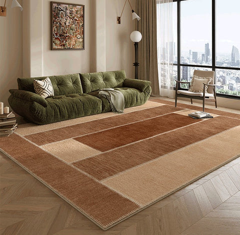 Abstract Modern Carpets for Living Room, Modern Rugs for Dining Room, Contemporary Rugs for Bedroom, Mid Century Modern Rugs Next to Bed-HomePaintingDecor