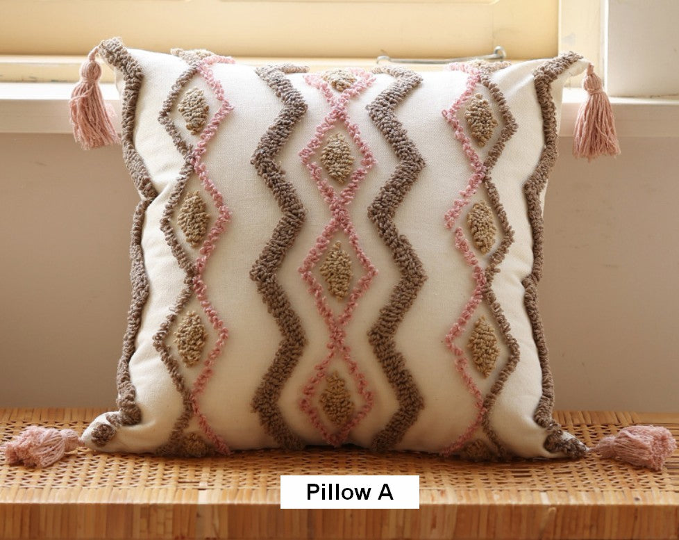 Modern Decorative Pillows for Interior Design, Simple Decorative Pillow Covers, Square Modern Throw Pillows for Couch, Contemporary Modern Sofa Pillows-HomePaintingDecor