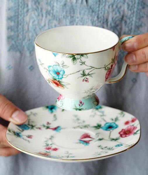 Vintage Tea Cup Set, British Tea Cup with Saucer, Coffee Cup in Gift Box, Porcelain Tea cups, Elegant Coffee Cup, Porcelain Coffee Cups, Afternoon Tea Cup with Saucer Set-HomePaintingDecor