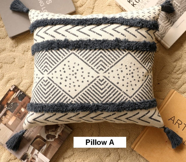 Oriental Square Pillows for Couch, Decorative Throw Pillows for Dining Room, Decorative Sofa Pillow Covers, Bohemian Geometric Modern Pillows-HomePaintingDecor
