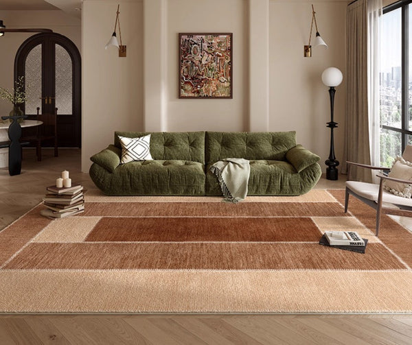 Abstract Modern Carpets for Living Room, Modern Rugs for Dining Room, Contemporary Rugs for Bedroom, Mid Century Modern Rugs Next to Bed-HomePaintingDecor