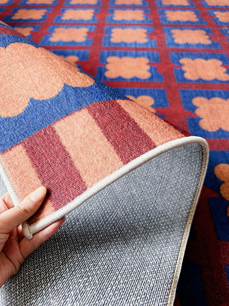 Colorful Modern Rugs for Living Room, Geometric Modern Rugs for Dining Room, Mid Century Modern Rugs, Contemporary Abstract Rugs under Coffee Table-HomePaintingDecor