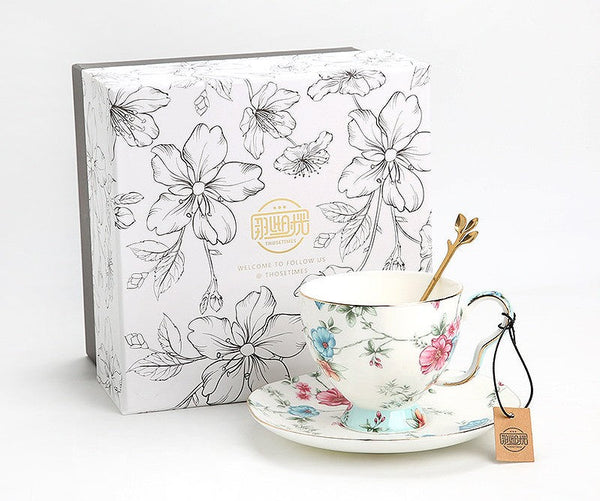 Vintage Tea Cup Set, British Tea Cup with Saucer, Coffee Cup in Gift Box, Porcelain Tea cups, Elegant Coffee Cup, Porcelain Coffee Cups, Afternoon Tea Cup with Saucer Set-HomePaintingDecor
