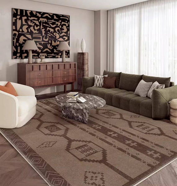 Large Contemporary Area Rugs for Dining Room, Modern Rugs for Living Room, Mid Century Area Rugs for Bedroom-HomePaintingDecor