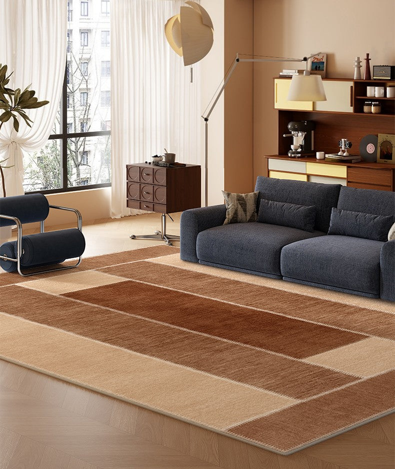 Abstract Modern Carpets for Living Room, Modern Rugs for Dining Room, Contemporary Rugs for Bedroom, Mid Century Modern Rugs Next to Bed-HomePaintingDecor