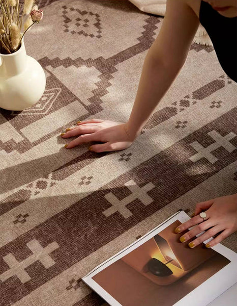 Large Contemporary Area Rugs for Dining Room, Modern Rugs for Living Room, Mid Century Area Rugs for Bedroom-HomePaintingDecor