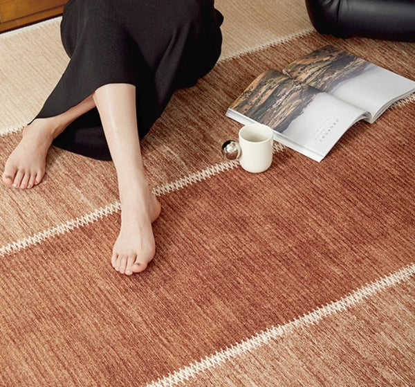 Abstract Modern Carpets for Living Room, Modern Rugs for Dining Room, Contemporary Rugs for Bedroom, Mid Century Modern Rugs Next to Bed-HomePaintingDecor