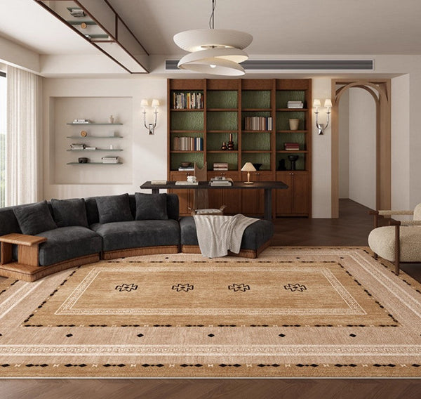 Contemporary Rugs for Bedroom, Mid Century Modern Rugs Next to Bed, Abstract Modern Carpets for Living Room, Modern Rugs for Dining Room-HomePaintingDecor