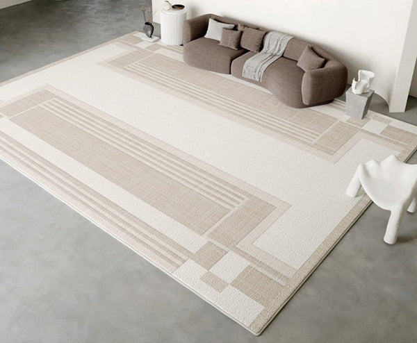 Modern Rug Ideas for Bedroom, Geometric Modern Rug Placement Ideas for Living Room, Contemporary Area Rugs for Dining Room-HomePaintingDecor