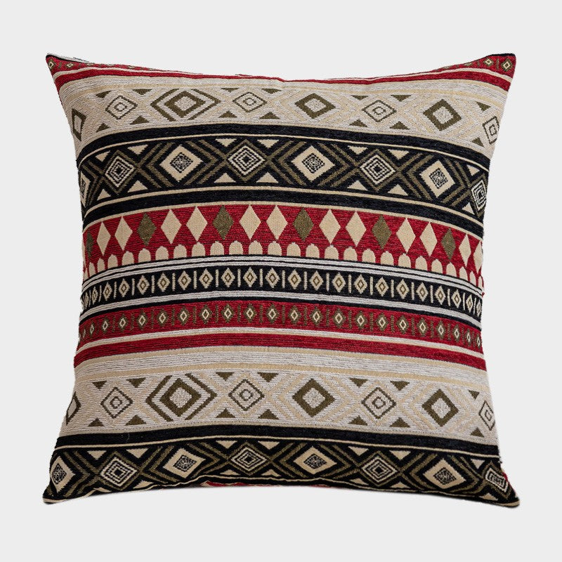 Geometric Pattern Chenille Throw Pillow for Couch, Bohemian Decorative Sofa Pillows, Extra Large Decorative Throw Pillows, Modern Sofa Pillows-HomePaintingDecor