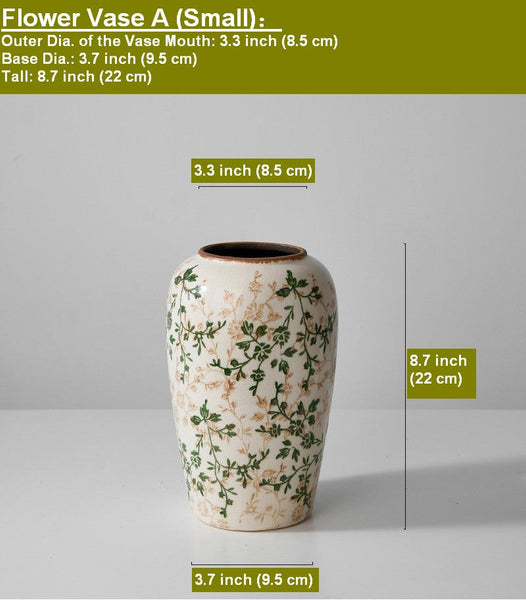 Ceramic Bouquet Vases, Porcelain Flower Vases, Rustic Flower Vases on Table, Dining Table Centerpiece, Handmade Water Holding Flower Vase-HomePaintingDecor