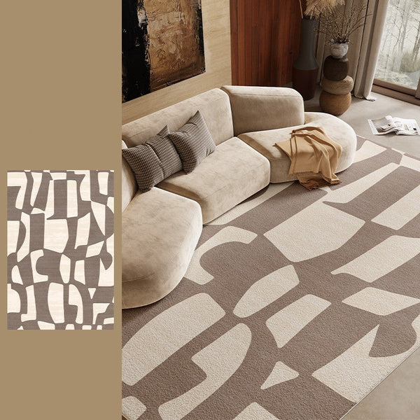 Abstract Contemporary Rugs for Bedroom, Modern Rugs under Sofa, Dining Room Floor Rugs, Modern Rug Ideas for Living Room-HomePaintingDecor