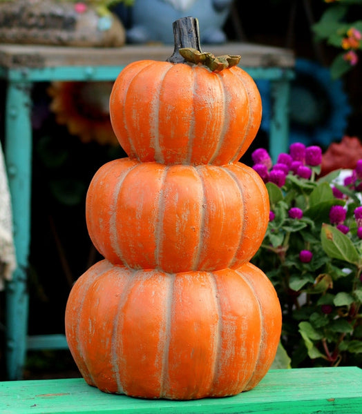 Large Thanksgiving Pumpkins for Garden Ornaments, Cute Resin Pumpkins for Garden Courtyard Ornament, Villa Outdoor Decor Gardening Ideas-HomePaintingDecor
