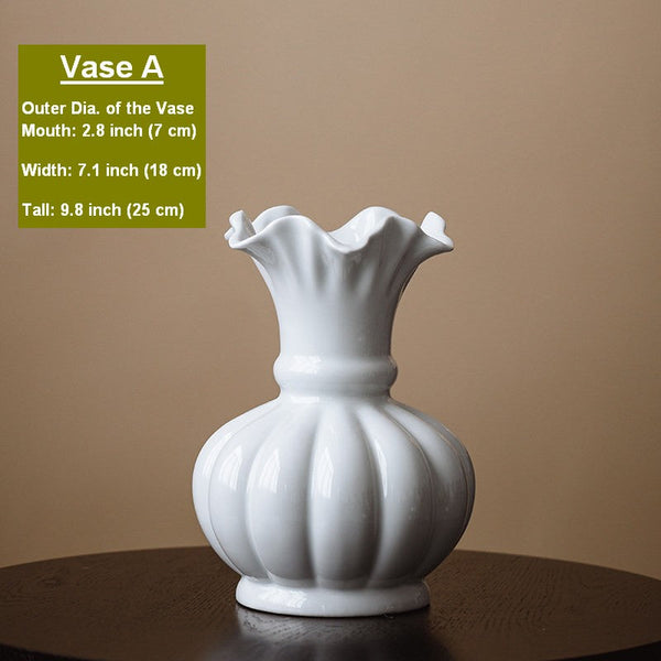 Ceramic Bud Vases, Small Flower Vases on Table, Handmade Water Holding Flower Vase, Rustic Porcelain Flower Vases-HomePaintingDecor