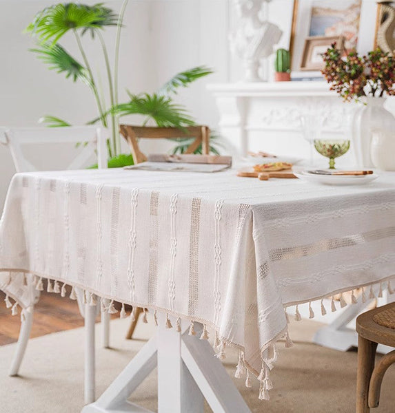 Country Farmhouse Tablecloth, Rustic Table Covers for Kitchen, Linen Rectangular Tablecloth for Oval Table, Large Rectangle Tablecloth for Dining Room Table-HomePaintingDecor