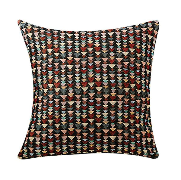 Geometric Pattern Chenille Throw Pillow for Couch, Bohemian Decorative Sofa Pillows, Decorative Throw Pillows for Living Room-HomePaintingDecor