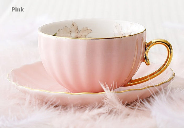 Beautiful British Tea Cups, Unique Traditional Afternoon Tea Cup and Saucer, Elegant Ceramic Coffee Cups, Royal Porcelain Tea Cup Set-HomePaintingDecor
