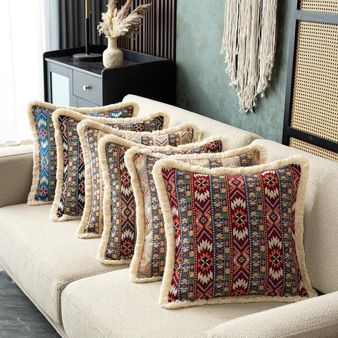 Oriental Throw Pillow for Couch, Bohemian Decorative Sofa Pillows for Living Room, Modern Geometric Decorative Throw Pillows for Bedroom