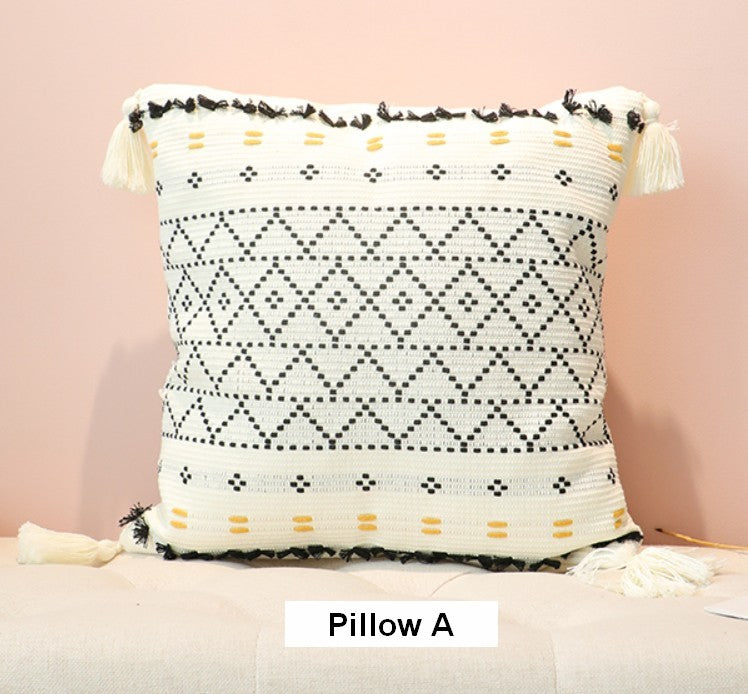 Oriental Decorative Throw Pillows for Bedroom, Square Pillows for Couch, Contemporary Modern Pillow Covers, Bohemian Decorative Sofa Pillows-HomePaintingDecor