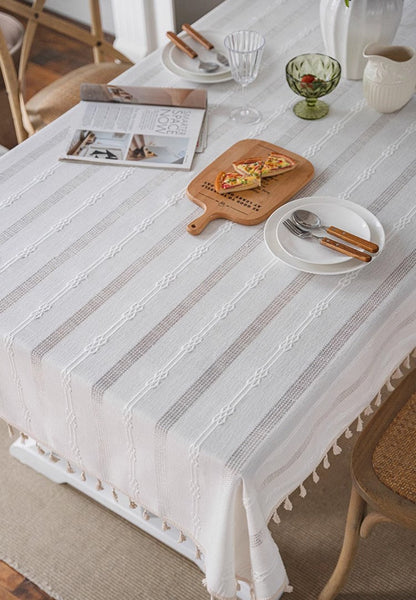 Country Farmhouse Tablecloth, Rustic Table Covers for Kitchen, Linen Rectangular Tablecloth for Oval Table, Large Rectangle Tablecloth for Dining Room Table-HomePaintingDecor