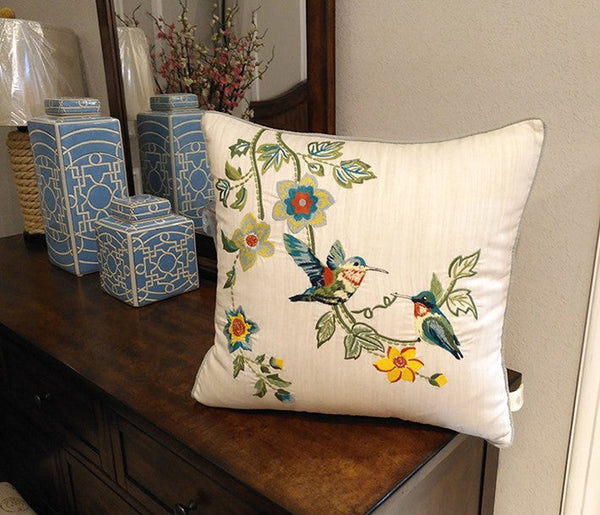 Living Room Throw Pillows, Decorative Sofa Pillows, Bird Throw Pillows, Pillows for Farmhouse, Bedroom Throw Pillows, Rustic Pillows for Couch-HomePaintingDecor