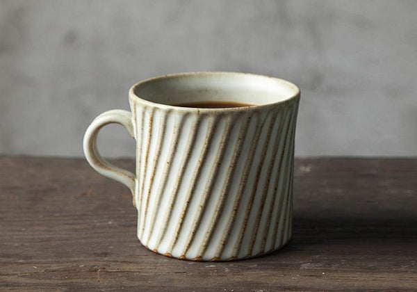 Handmade Pottery Coffee Cup, Cappuccino Coffee Mug, Large Capacity Coffee Cup, Pottery Tea Cup-HomePaintingDecor