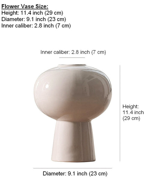 Porcelain Vases for Modern Home Decor, Handmade Modern Flower Vase, Contemporary Vases on Dining Table, Centerpiece Ceramic Bouquet Vases-HomePaintingDecor