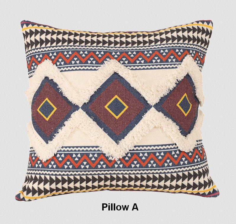 Oriental Decorative Throw Pillows for Living Room, Square Pillows for Couch, Geometric Modern Pillow Covers, Bohemian Decorative Sofa Pillows-HomePaintingDecor