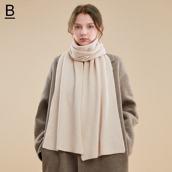 Beige Winter Scarf, Fashion Designer Scarf, Cold Weather Scarf, Cashmere Scarf for Women, Casual Scarf for Women, Modern Wool Scarf for Women-HomePaintingDecor