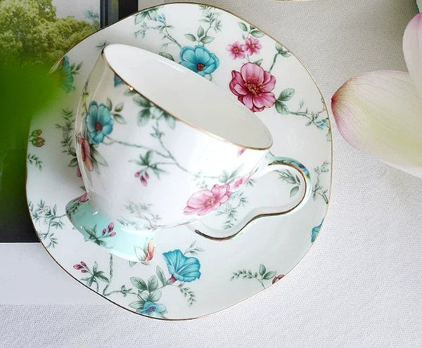 Coffee Cup in Gift Box, Vintage Tea Cup Set, British Tea Cup with Saucer, Porcelain Tea cups, Elegant Coffee Cup, Porcelain Coffee Cups, Afternoon Tea Cup with Saucer Set-HomePaintingDecor