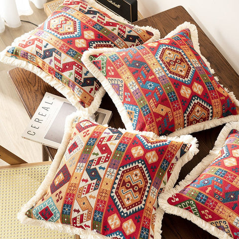 Oriental Throw Pillow for Couch, Bohemian Decorative Sofa Pillows for Bedroom, Geometric Decorative Throw Pillows for Living Room